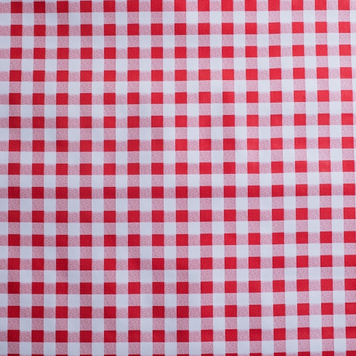 Tischdecke im Design kariert rot/weiß