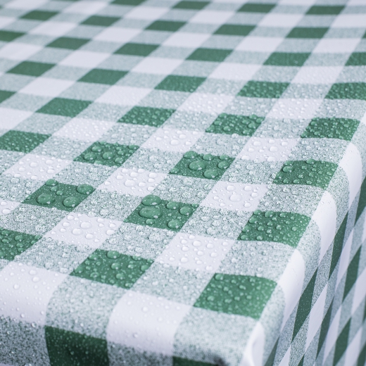 Tischdecke im Design kariert grün/weiß