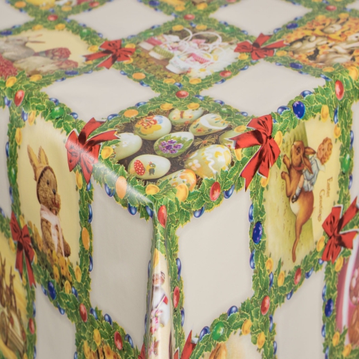 Tischdecke aus Wachstuch Uni Rund-Eckig-Oval einfarbig apfelgrün