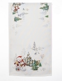 Tischdecke / Tischband / Kissen Weihnachten Winterlandschaft mit Schneemann Tischdecke / Tischband / Kissen Weihnachten Winterlandschaft mit Schneemann