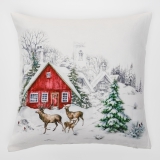 Tischdecke / Tischband / Kissen Weihnachten Winterlandschaft mit Rehen Tischdecke / Tischband / Kissen Weihnachten Winterlandschaft mit Rehen