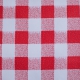 Tischdecke im Design kariert rot/weiß
