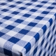 Tischdecke im Design kariert blau/weiß