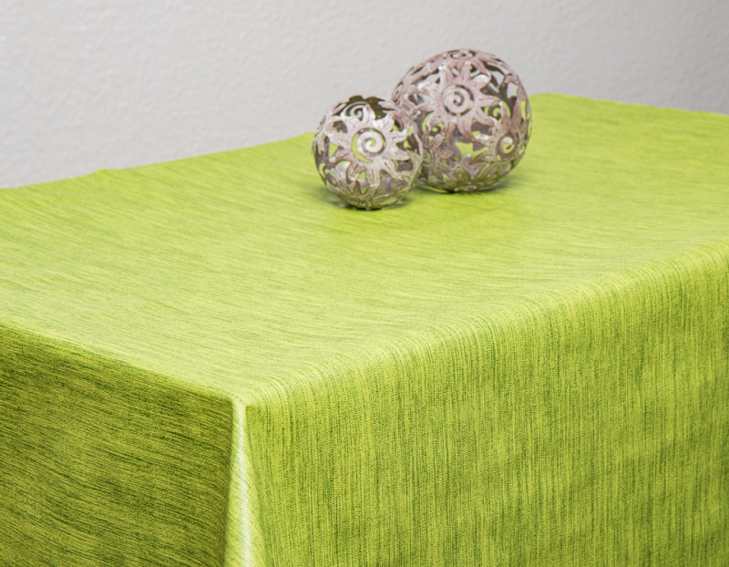 Tischdecke Leinenoptik einfarbiges Design apfelgrün