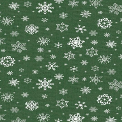 Tischdecke im Design Weihnachten Schneeflocke grün