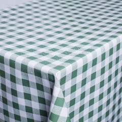 Tischdecke im Design kariert grün/weiß