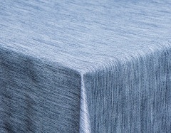 Tischdecke Leinenoptik einfarbiges Design blau